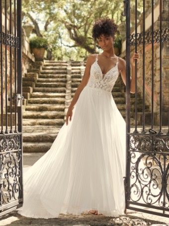 Maggie Sottero  Style #MARGERY 21MT771B01 **DISCONTINUED 6/15/23** #0 Ivory (gown with Natural Illusion) thumbnail