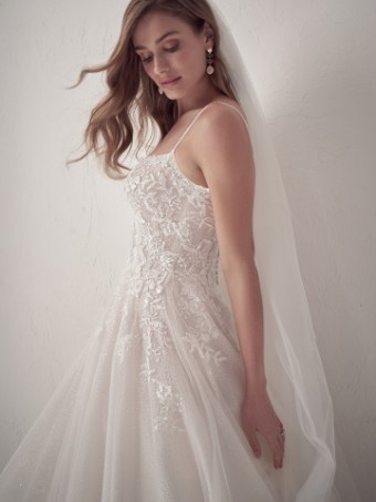 Maggie Sottero  Style #CASEY (22MC926A01 - Unlined Bodice, Glitter Tulle 3) #2 Ivory (gown with Natural Illusion) thumbnail