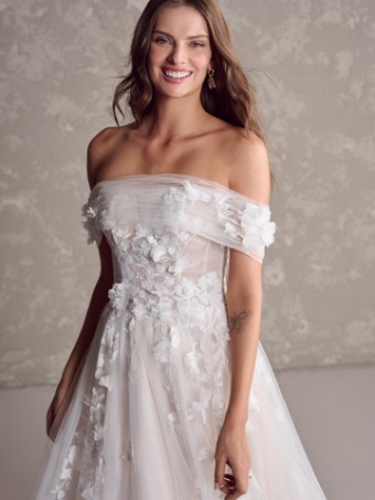 Maggie Sottero  Style #LAILA (24MS223A01) #1 Ivory over Soft Blush (gown with Natural Illusion) thumbnail