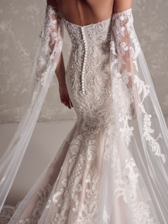 Maggie Sottero  Style #SHIRAZ (24SK215A01 - glitter tulle) #2 Ivory (gown with Ivory Illusion) thumbnail