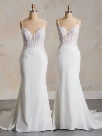 Maggie Sottero  Style #ANASTASIA (24MS750A01 - Sleeveless) #5 Ivory (gown with Natural Illusion) thumbnail