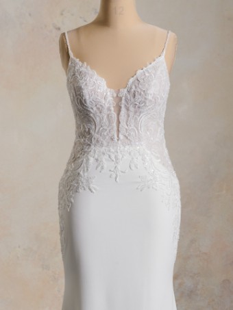 Maggie Sottero  Style #ANASTASIA (24MS750A01 - Sleeveless) #3 Ivory (gown with Natural Illusion) thumbnail