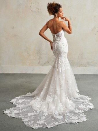Maggie Sottero  Style #BRIDGET (24MS731A01 - sparkle tulle 1) #7 Ivory over Soft Blush (gown with Natural Illusion) thumbnail
