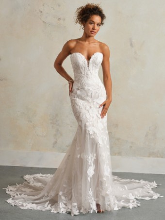 Maggie Sottero  Style #BRIDGET (24MS731A01 - sparkle tulle 1) #4 Ivory over Soft Blush (gown with Natural Illusion) thumbnail