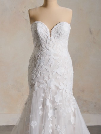 Maggie Sottero  Style #BRIDGET (24MS731A01 - sparkle tulle 1) #5 Ivory over Soft Blush (gown with Natural Illusion) thumbnail
