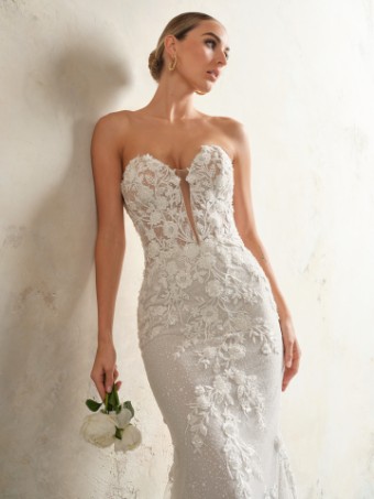Maggie Sottero  Style #CHESNEY (24SK764A01 - Unlined bodice, Glitter tulle) #1 Ivory over Soft Nude (gown with Natural Illusion) thumbnail
