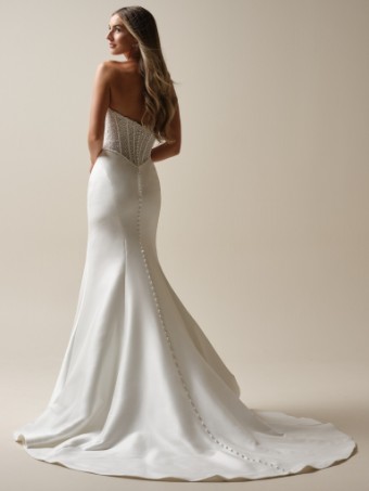 Maggie Sottero  Style #TINA MARIE (25MS308A01 - Plunge) #4 Ivory (gown with Natural Illusion) thumbnail