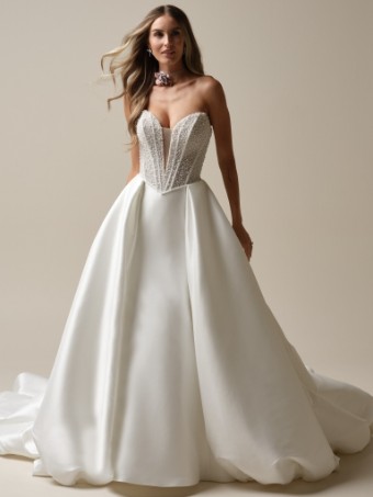 Maggie Sottero  Style #TINA MARIE (25MS308A01 - Plunge) #2 Ivory (gown with Natural Illusion) thumbnail
