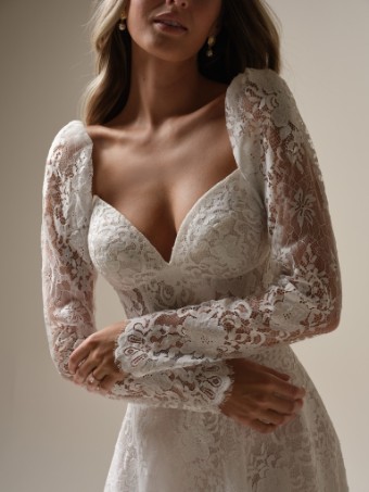 Maggie Sottero  Style #NARISSA (25SB354A02 - plain tulle) #3 Ivory thumbnail