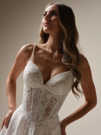 Maggie Sottero  Style #NARISSA (25SB354A02 - plain tulle) #2 Ivory thumbnail