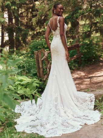 Maggie Sottero  Style #KEEGAN (25MK264A01 - Unlined bodice, Sleeveless, Aurora glitter tulle) #0 Ivory (gown with Natural Illusion) thumbnail