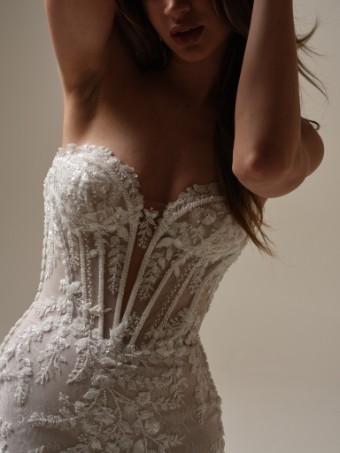 Maggie Sottero  Style #BENJIE (25MB271A01 - Unlined bodice, Chantilly lace) #1 Ivory/Blush thumbnail