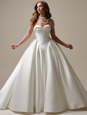 Maggie Sottero  Style #ABERDEEN VIDA (25SW349B02 - Unlined bodice; Zip-up) #2 All Diamond White (gown with Diamond White Illusion) thumbnail