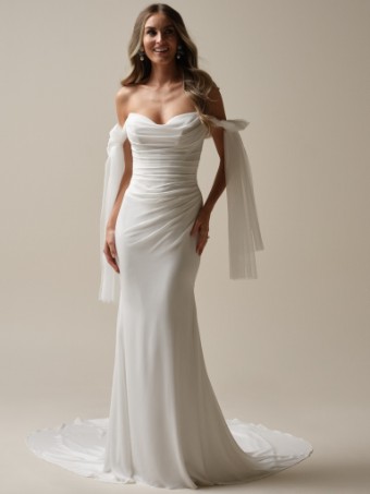 Maggie Sottero  Style #KHLOE (25MW364A01 - Illusion back) #1 Ivory (gown with Natural Illusion) thumbnail