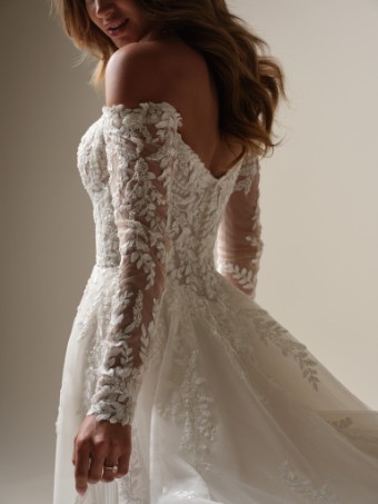 Maggie Sottero  Style #RITA (25MZ359A01 - Unlined bodice, glitter tulle) #3 Ivory/Silver Accent over Soft Pearl (gown with Natural Illusion) thumbnail