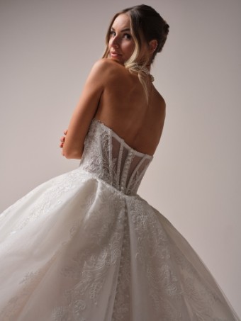 Maggie Sottero  Style #ZAREEN (25SZ923A01 - Unlined bodice, Glitter tulle) #5 Ivory/Pearl thumbnail