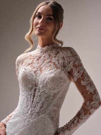 Maggie Sottero  Style #ZAREEN (25SZ923A01 - Unlined bodice, Glitter tulle) #6 Ivory/Pearl thumbnail