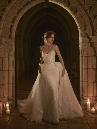 Maggie Sottero  Style #ZAREEN (25SZ923A01 - Unlined bodice, Glitter tulle) #0 Ivory/Pearl thumbnail