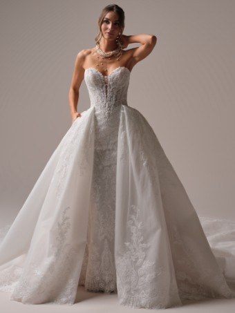 Maggie Sottero  Style #ZAREEN (25SZ923A01 - Unlined bodice, Glitter tulle) #3 Ivory/Pearl thumbnail