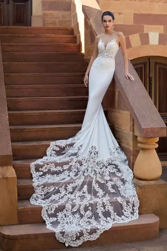 Demetrios Style #8056 **DISCONTINUED AS OF 2/26/26** #0 Ivory/Sheer/Natural thumbnail