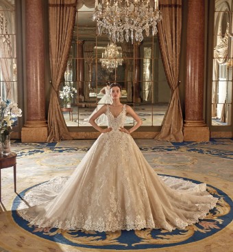 Demetrios Style #DP428 **DISCONTINUED AS OF 2/26/26** #0 Ivory/Sheer/Nude/Natural thumbnail