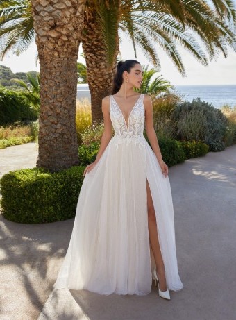 Demetrios Style #8122 **DISCONTINUED AS OF 2/26/26** #0 Ivory/Sheer/Nude/Natural thumbnail