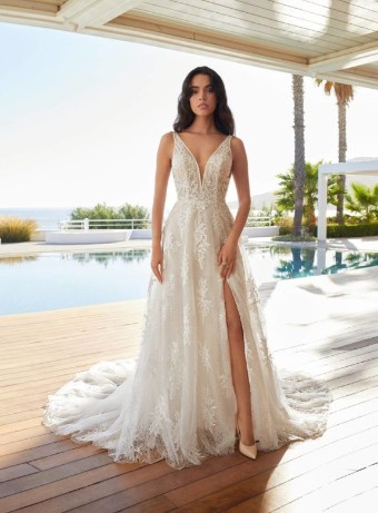 Demetrios Style #8148 **DISCONTINUED AS OF 2/6/26** #0 Ivory/Sheer/Nude thumbnail