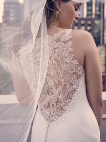 Maggie Sottero  Style #Noah 23MS069A01 #1 Ivory (gown with Natural Illusion) thumbnail