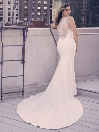 Maggie Sottero  Style #Noah 23MS069A01 #3 Ivory (gown with Natural Illusion) thumbnail
