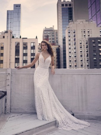 Maggie Sottero  Style #Hillary 23MK068B01 #0 Ivory over Pearl (gown with Natural Illusion) thumbnail