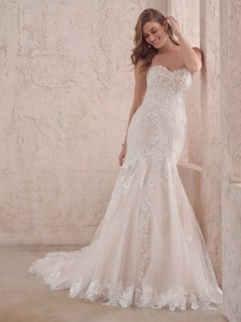 Maggie Sottero  Style #LENNON (22MC913B01 - Raised Neckline) #0 Ivory/Pewter/Blush thumbnail